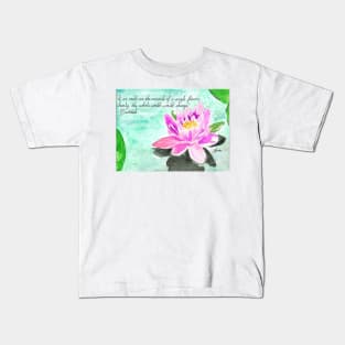 Lotus Flower Buddah Quote Kids T-Shirt